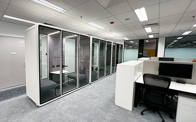 กรณี บริษัท ล่าสุดเกี่ยวกับ Airport Projects-Creating Quiet Spaces for Efficient Collaboration