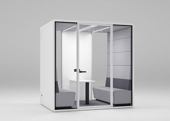 Acoustic Soundproof Office Booth Solid Panel Sound Insulation Booth Customized