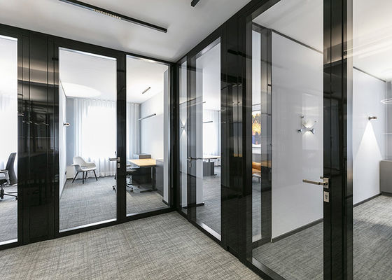 Modular glass wall partition customized manufacturer for indoor demountable wall
