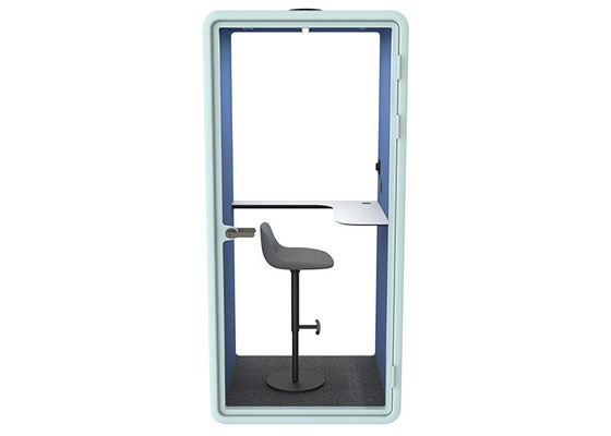 Sound Insulation Elegant Working Pods Round Angle High Quality Laminated Glass Phone Booth For Study
