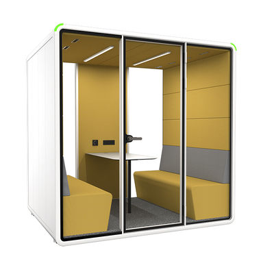 Modern Soundproof Booth with 4000K Lighting and STC30dB Soundproofing for Office and Meeting Pods