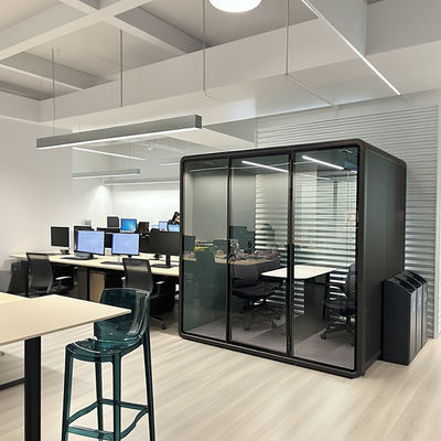Portable Modular Office Pod with 4000K Natural Light and 4 Person Capacity for Modern Workspaces