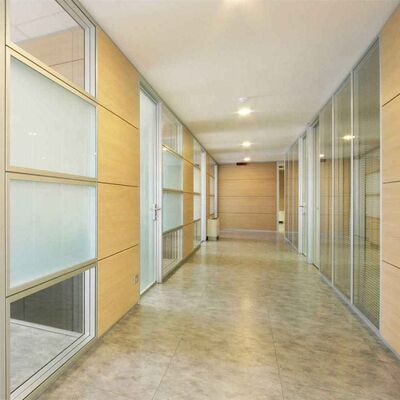 Aluminum Framing Demountable Modular Partition Wall System Glass Door Fixed Aluminum Partition Wall