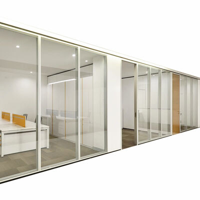Office Demountable Modular Partitions System Aluminum Partition Wall Space Design Office Glass Partition Wall