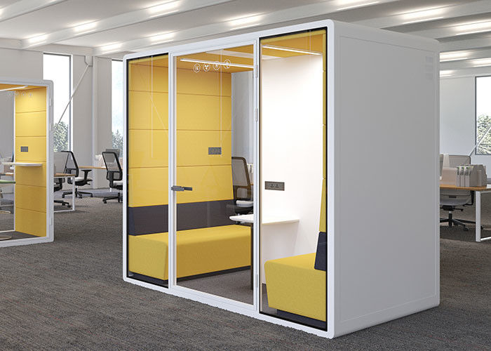 Acoustic Soundproof Office Booth Solid Panel Sound Insulation Booth Customized
