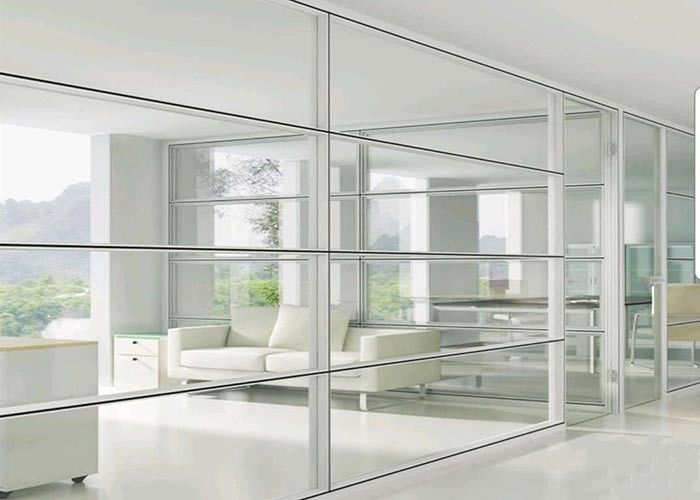 Glawall Partition 3mm Aluminum Frames Recycling Disassemble Glass Partition Wall 79 Series Good Price