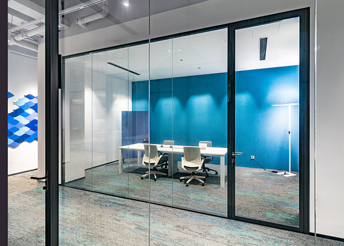 25mm single glass partition wall with 40mm vertical profile simple style frameless affordability and functionality profile
