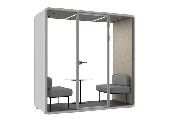 โทรศัพท์สํานักงานส่วนตัว โทรศัพท์มือถือ ห้องเงียบ SL ขนาดสําหรับ 2 คน การประชุมด้วยโซฟาที่กําหนดเอง