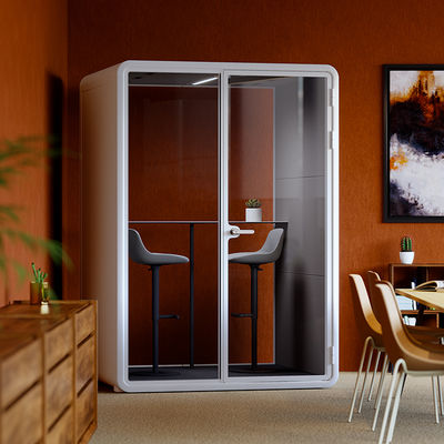 โป๊ดประชุมเสียงเงียบขนาดกลาง พร้อม 12V-USB สําหรับพื้นที่ทํางานส่วนตัวสองชั้น